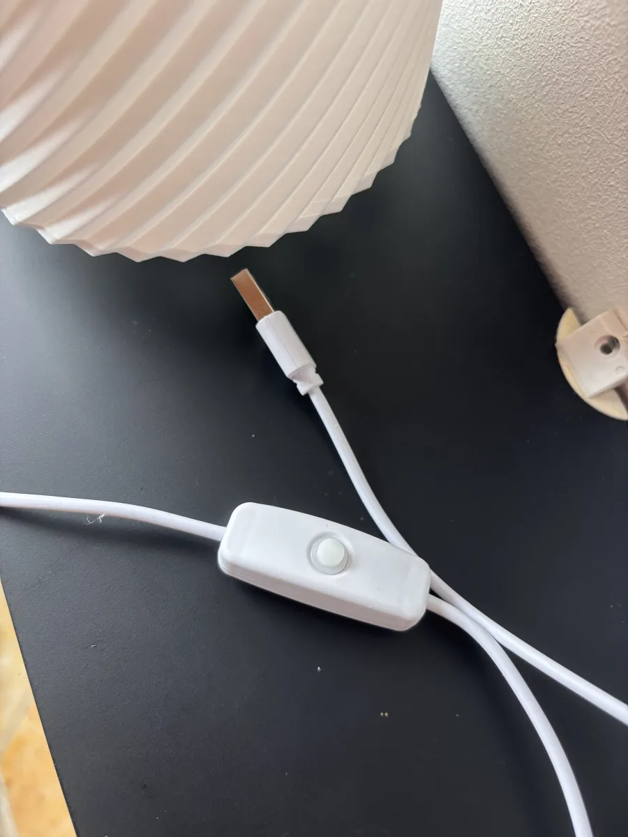 Lampe LED design spirale – Éclairage d’ambiance USB – Blanc & noir - photo 6