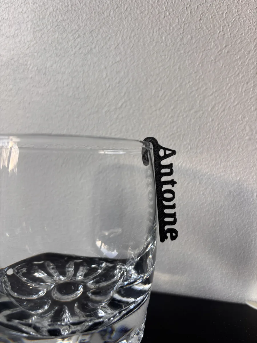 Marque-verre prénom personnalisé | Déco table anniversaire mariage | Impression 3D - photo 2